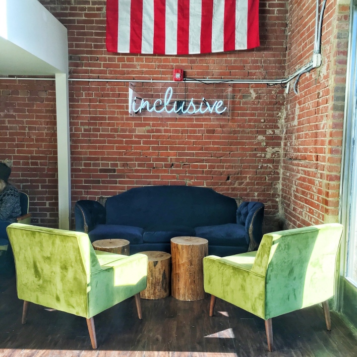Cozy Seating Area at Lincoln's Haberdashery in Charlotte, NC