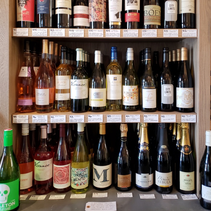 Some of the wines available for purchase in the market